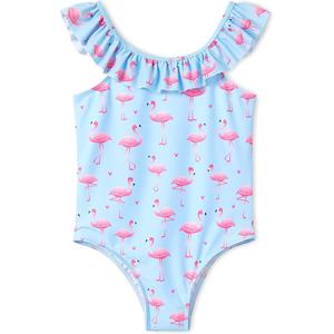 Dvenki Girls One Piece Cute Flamingo Beach Swimsuit Bathing Suit Kid Size 8