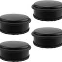 KINJOEK 4 PCS Heavy Duty No Drill Door Stopper, Stainless Steel Door Stop, Surrounded with Protective Rubber Bands Anti-Slip Door Wedge for Office, Home, Garage, Laundry Door, Black