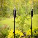 Evergreen 2 Pack Of Ready To Assemble Metal Torches Black