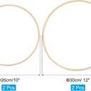 PATIKIL 6"/7"/8"/9"/10"/12" Bamboo Macrame Hoop, 12Pcs 6 Size Wood Floral Hoop Craft Rings for DIY Craft Dream Catcher Wedding Wreath Decor Wall Hanging Decorations
