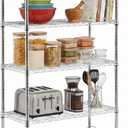 Honey-Can-Do 5-Tier Heavy Duty Adjustable Shelving Unit, 350-lb Per Shelf Metal Storage Rack, Chrome Wire Shelf for Garage Kitchen Basement Pantry, 36 x 16 x 72 in