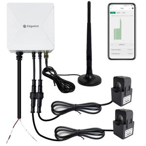 WiFi Energy Monitor with 2 * 200A Clamps, Real-Time Electricity Tracking, Smart Home Power Management, WiFi Meter Solar/Net Metering, Home Energy Automation and Control