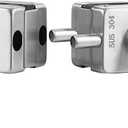 Fits on 1/2" Glass,10 mm -12 mm, Glass Door Lock, Stainless Steel Double Bolts Swing Push Sliding Access Control Office Glass Door Lock with 3 Keys (102-A)