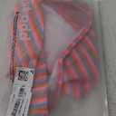 Women's Striped Printed Bandeau Bathing Suit High Waisted Swimsuit Bikini Set (Pink) S