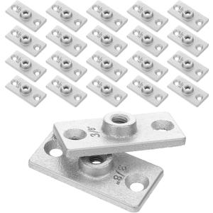 20 Pcs Ceiling Flange Hangers for 3/8" Threaded Rod Plate Ceiling Hangers Flanges Threaded Rod DIY Plumbing, Galvanized Ceiling Flange Hanger Plate Industrial Decor Project for Wall Mounting