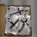 Bucherry 12 Pcs Solid Wooden Hand Crosses Bulk 4.72 x 2.76 Inch Pocket Wooden Hand Holding Crosses Religious Christian Gift for Craft & Art, Pray, Easter, Church, Communion (Brown)