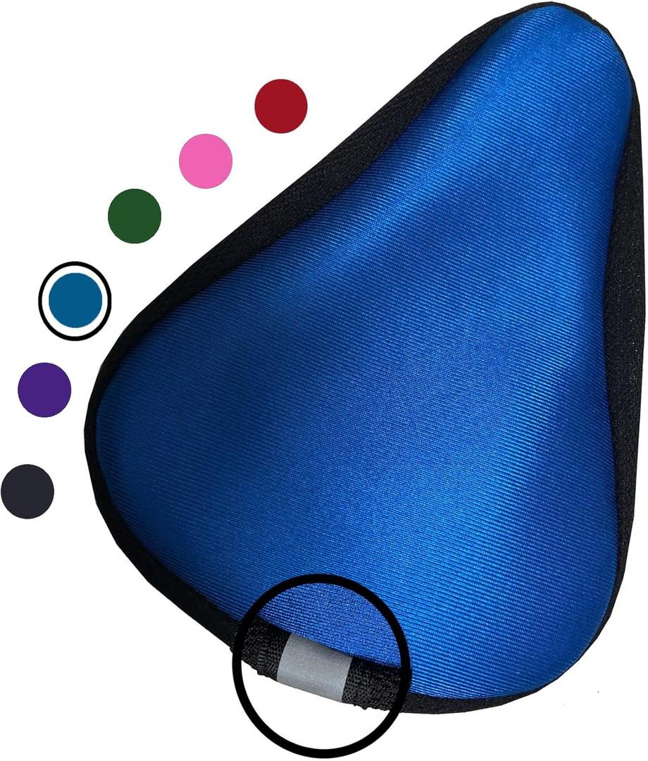 MI0512 Kids Bike Gel Seat Cushion Cover, 8x5 inch Child Bike Seat Cover Premium Comfortable Small Bicycle Saddle Pad (Blue)