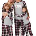 Ekouaer Christmas Pajamas for Family Matching Sets Long Sleeve Xmas Pj Set Soft Holiday Sleepwear XL