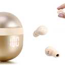 Smallest Sleep Earbuds for Side Sleepers, [Upgrade 2026 Version] Ultra-Comfort & Lightweight Wireless Mini Sleep Headphones, No Low Battery Beep Noise Isolation Ear Buds for Sleeping Working,, Beige