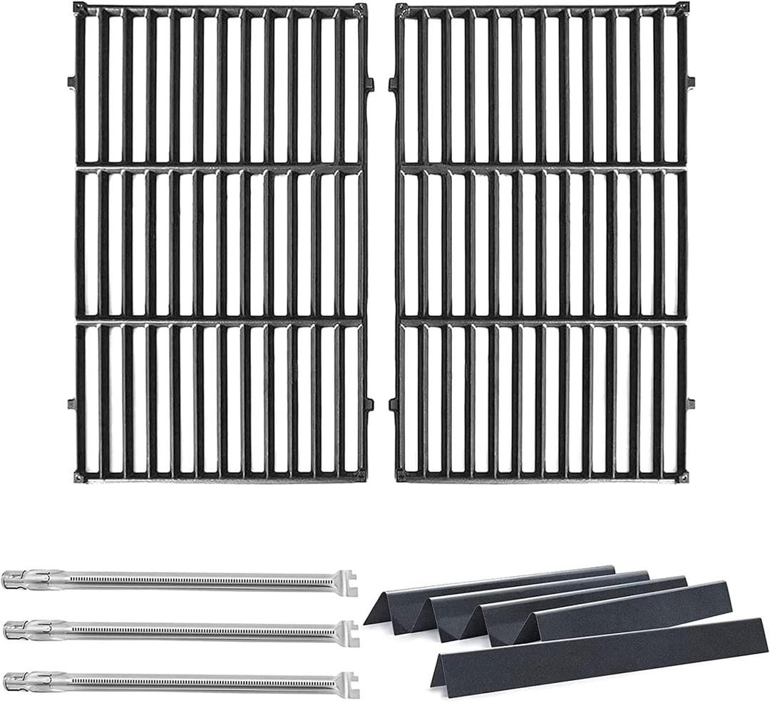 Hongso Replacement Parts for Weber Genesis 300 Series E310 S310 EP310 E320 EP320 E330 S330 EP330 Gas Grills (Front Mounted Controls), 7524 7528 Grill Grates, 62752 Burner Tubes, 7621 Flavorizer Bars
