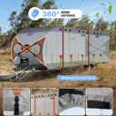 RV Cover 24-27 FT, 9-Layer Heavy Duty Travel Trailer Cover, Windproof Rip-Stop Camper Cover for RVs with Rooftop AC, Breathable Trailer Motorhome Cover with Zipper Doors & Storage Bag