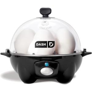DASH Rapid Egg Cooker: 6 Egg Capacity Electric Egg Cooker for Hard Boiled Eggs, Poached Eggs, Scrambled Eggs, or Omelets with Auto Shut Off Feature - Black