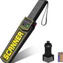 RANSENERS Handheld Metal Detector Wand,Security Wand,Portable Adjustable Sound & Vibration Alerts, Detect All Metal Products (Include Battery)