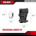 FEXON Ignition Switch & Ignition Lock Cylinder with 2 Keys Compatible with 1997-2005 Chevy Malibu Impala Monte Carlo Olds Alero Grand Am Repalces 12458191 22599340