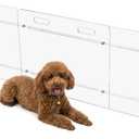 Clear Acrylic Dog Gate for Doorways & Stairs, 20"Tall Freestanding Pet Gate