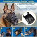 BARKLESS Basket Muzzle for Medium Dogs, Humane Muzzle to Prevent Biting and Scavenging, Snap-on Treat Cover Helps Dogs Acclimatize Mouth Cover, Adjustable Mouth Guard for Positive Training, Grooming