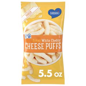 Barbara's Baked White Cheddar Cheese Puffs, White Cheddar Puffs Kids Snack, Gluten Free Snack, 5.5 OZ Bag BBD Jun 18 2026