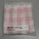 JIALE Valentines Gingham Tablecloth Rectangle Cotton Linen Fabric Checkered Table Cloth with Tassel Washable Wrinkle Free Buffalo Plaid Table Cover for Birthday Party Picnic Outdoor, Pink, 55x75
