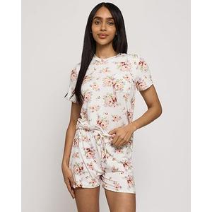 Real Essentials Women’s Short Sleeve Pajama Short Set - Comfy Lightweight Soft Lounge Sleepwear, Size: 2XL