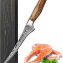 Fillet Knife 7 Inch, Precision Boning Knife for Efficient Meat Cutting and Boning Boning Knife in high Carbon Steel (Large, Silver)