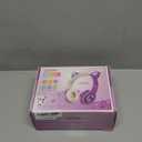 Woice Kids Bluetooth Headphones, Cat Ear LED Light Wireless Foldable Headphones Over Ear with Mic, Music Sharing Function and 0-85dB /110dB Limited for iPhone/iPad/Smartphones/Laptop/PC(Mint)