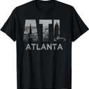 City of Atlanta Georgia Skyline Cityscape Downtown ATL Home T-Shirt, L