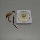 Hooroor 2-in-1 UFO Laser Cat Toy with Feather, Automatic Motion Smart Sensor Interactive Toy for Indoor Cats&Small Dogs, Rechargeable Obstacle-Avoidance Exercise Toy, Self-Play Pet Gift White