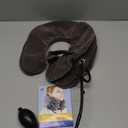 Cervical Neck Traction Device for Instant Neck Pain Relief - Inflatable & Adjustable Neck Stretcher Neck Support Brace, Neck Traction Pillow for Home Use Neck Decompression, Brown