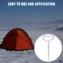 8 Pcs Winter Ice Shelter Accessories Ice Anchors Kit Fishing Tent Anchors Shelter Camping Peg for Winter Fishing Tent (Silver)