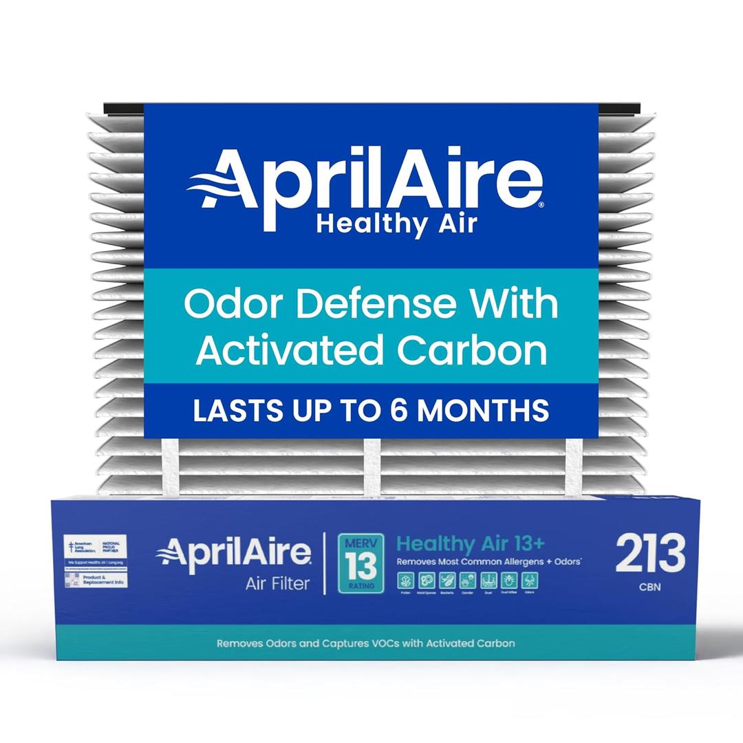 AprilAire 213CBN Replacement Filter for AprilAire Whole House Air Purifiers - MERV 13 with Carbon, Healthy Home Allergy + Odor Reduction, 20x25x4 Air Filter (Pack of 1)