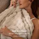 Bedsure 3D Fleece Bubble Blanket for Couch - GentleSoft Beige Throw Blanket for Sofa Bed Room Decor - Luxury Soft Cozy Gifts for Women, Lightweight, All Seasons, Beige, 50"x60"