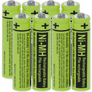 RocketBus 8-Pack BK-40AAABU Replacement Battery for Panasonic Cordless Phone