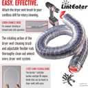 Dryer Vent Duct Cleaning Kit - Gardus RLE202 LintEater Rotary Dryer Vent Cleaner Kit, Removes Lint, Dryer Vent Cleaning System Extends Up to 12 with 4 Flexible 3' Rods, Air Duct Cleaning Tools