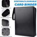 Portable 9-Pocket Trading Card Binder, Holds 1080 Cards with 60 Removable Double-Sided Sleeves, Baseball Card Binder Card Storage Organizer Album for Boys, Girls, Sports & Game Cards