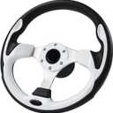 12.5inch Boat Steering Wheel, 3/4 Inch Axle Marine Steering Wheel Adapter, Yachts, Pontoon Boats white