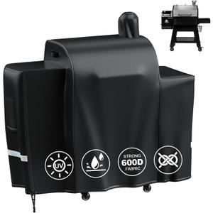 Grill Cover for Pit Boss Platinum Laredo 1000 Wood Pellet Grills, PB1000PL - 600D Heavy Duty Waterproof Fade Resistant Pit Boss Laredo 1000 Grill Cover with Portable Handle and Reinforced Hem
