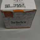 Clear Glass Pot Set for Cooking On Stove - 1.3l/45 Fl Oz Glass Cookware Simmer Pot for Safe for Pasta Noodle, Soup, Milk