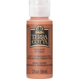 FolkArt, Clay Pot Assorted Acrylic 2 fl oz / 59ml Terra Cotta Paint For Easy To Apply DIY Crafts, Art Supplies With A Textured Finish, 7019