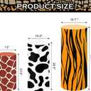 SaitiMade Set of 3 Jungle Safari Theme Cylinder Pedestal Stand Covers, 3pcs Spandex Jungle Zoo Animals Cylinder Stand Covers for Party, Wedding or Birthday Event Decor (Only Contains Cylinder Covers)