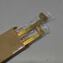 goldenwarm Gold Drawer Handles Square Cabinet Pulls - LSJ12GD256 Brushed Brass Furniture Pull Handles Stainless Steel Bathroom Hardware, 256mm Hole Centers, 2 Pack