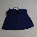 Catalina Womens Solid Twist-Front Bandeau Tankini Top, X-Large, Navy