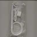 Voncerus LED Desk Lamp with Clamp, Eye-Caring Clip on Lights for Home Office, 3 Modes 10 Brightness, Long Flexible Goose-Neck, Metal, Swing Arm Architect Task Table Lamps with USB Adapter, White (S1 White and Silver)