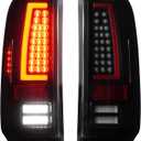 LED Tail Lights for Ford F250 F350 F450 F550 Super Duty 2008-2016,only fit Fleetside Bed Model, Rear Taillight Assembly, Black Housing Smoke Lens