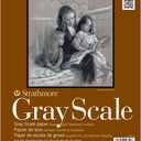Strathmore Assorted Tints Gray Scale Paper Pad 9"X12"-15 Sheets -4400009