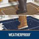OLANLY Front Door Mat Indoor Outdoor Entrance, Waterproof All-Season, All-Weather Doormat, Sturdy Natural Rubber, Fade Resistant, Low Profile, Easy Clean Patio Porch Entryway Mat, 47x32, Black