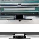 HECASA Universal Rear Step Bumper Compatible with 1967-1998 Chevy Chevrolet GMC C/K Fleet side Dodge Fleet side Ram charger Ford Bronco F250 F350HD Super Duty F-Series Style side with Lights Silvery+ Black