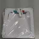 goTeamghjkl Cat Door Flap (Outer Size 7.5" x 7.8"), 4 Way Locking Medium Cat Door for Interior Exterior Doors, Weatherproof Pet Door for Cats Doggie Kitty and Kittens with Circumference < 15.75" (White)