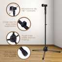 Xuhal 2 Pack Microphone Tripod Stand,Mic Slot