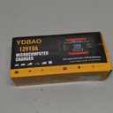 Battery Charger 10A 12V Fully Automatic Smart Car Battery Charger with LCD Display & Temperature Compensation for Car Motorcycle Vans