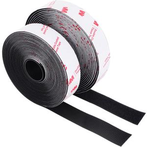 Hook and Loop Tape 1in x 20ft, Heavy Duty Adhesion Strip, Slef Adhesive Interlocking Tape, Back Adhesive Mounting Strips, Reclosable Sticky Back Interlocking Nylon Picture Hanging Strips